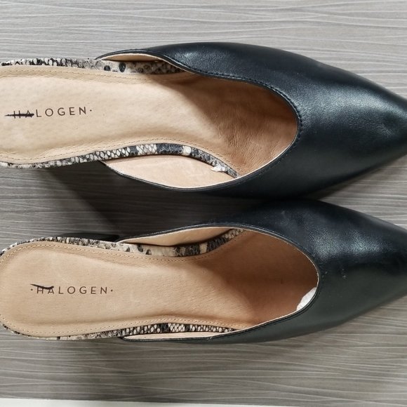 Halogen Tori Slip-on Mule, Black Leather, Womens Size 6 M - Picture 10 of 13